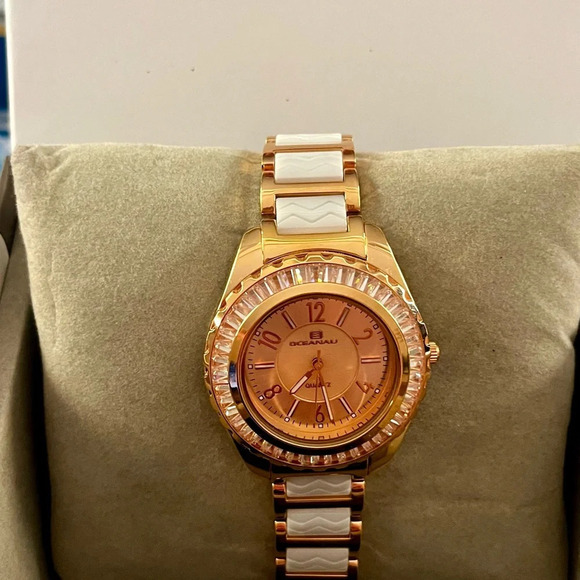 ⭐️ Oceanaut rose gold & ivory/white/cream watch - NEW in box, never worn main image 5